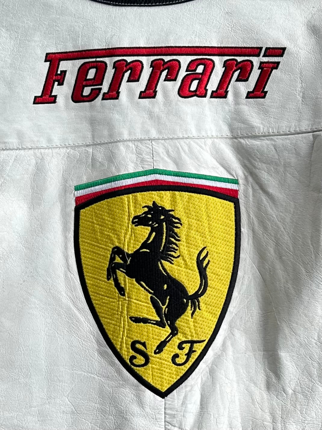 Vintage Ferrari Leather Racing Jacket - L