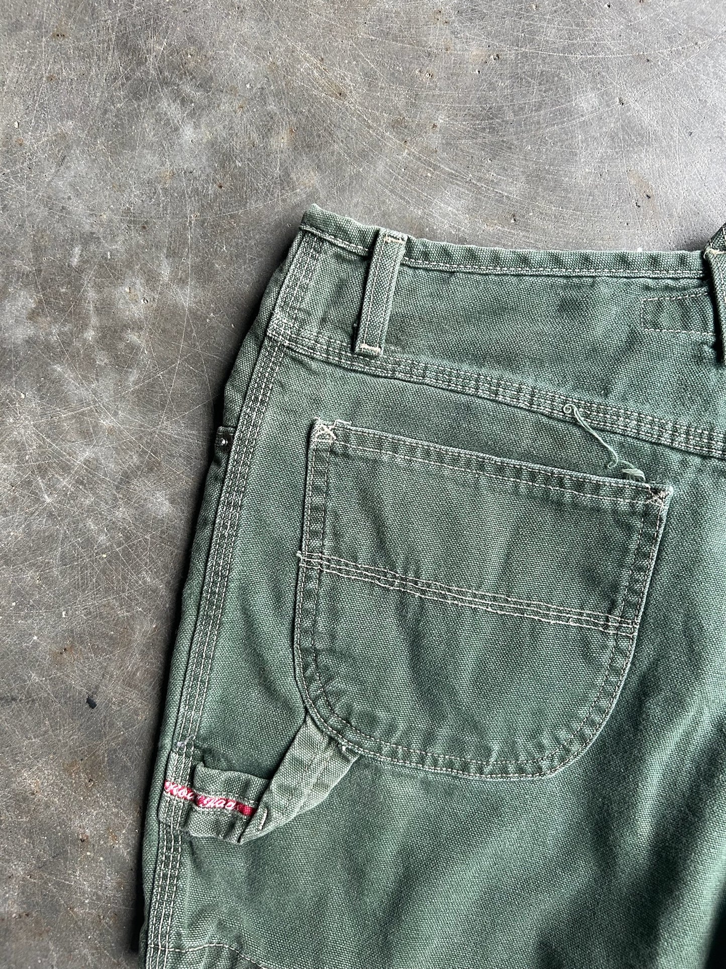 Vintage Dark Green Road Rags Cargo Shorts - 30