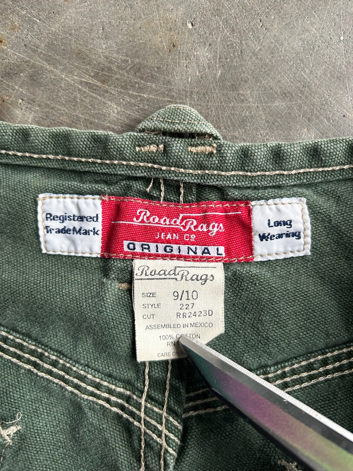 Vintage Dark Green Road Rags Cargo Shorts - 30