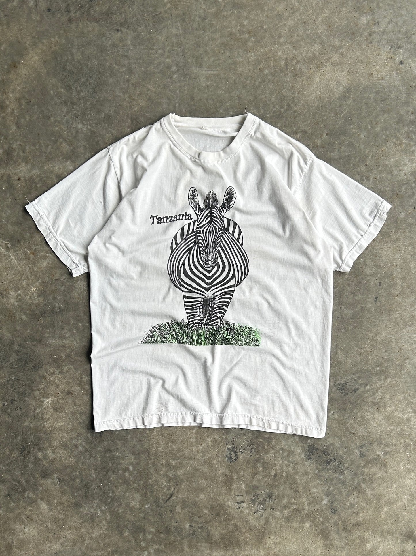 Vintage Tanzania Zebra Shirt - XL