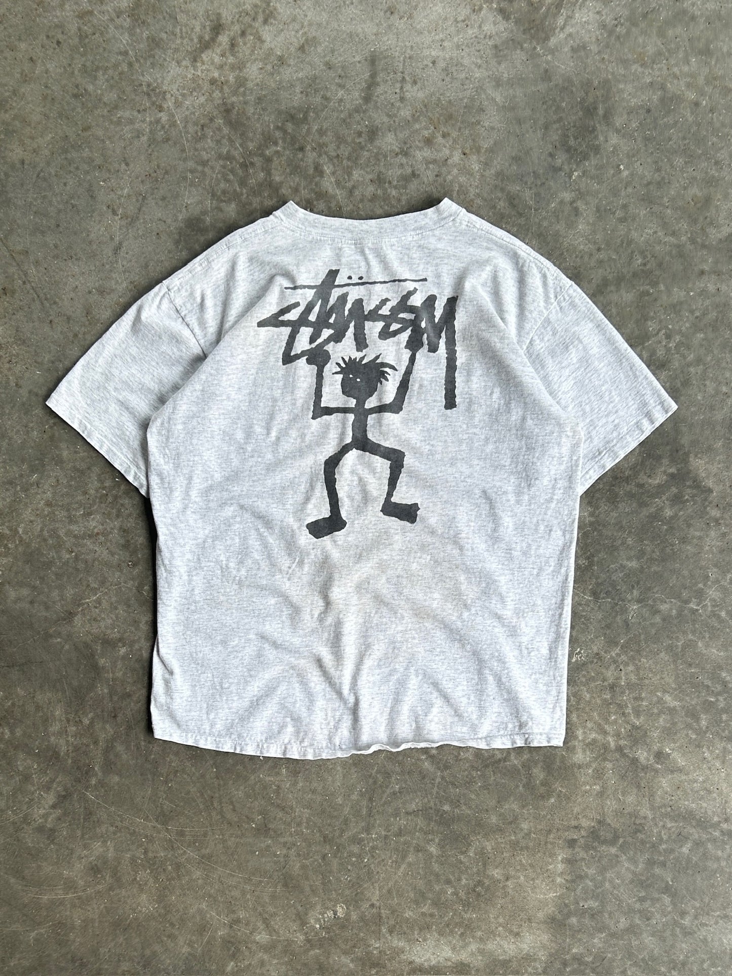 Vintage Speckled Boot Gray Stussy Shirt - XL