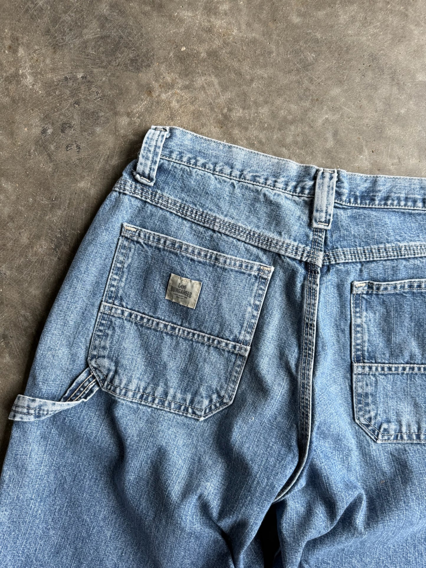 Vintage Lee Dungarees Denim Carpenter Shorts - 28