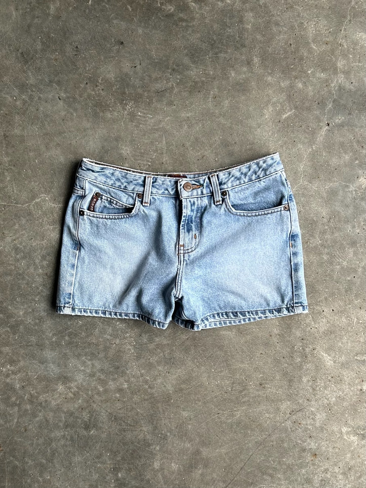 Vintage Light Wash Bongo Micro Denim Shorts - 28