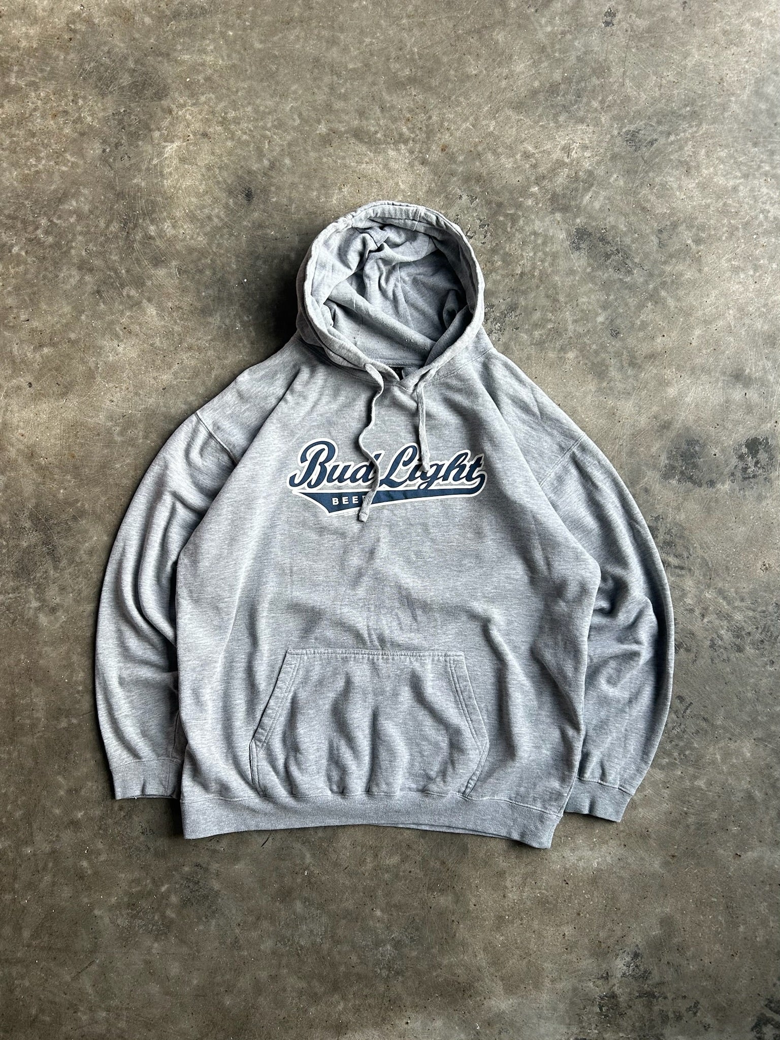 Vintage Gray Bud Light Hoodie L