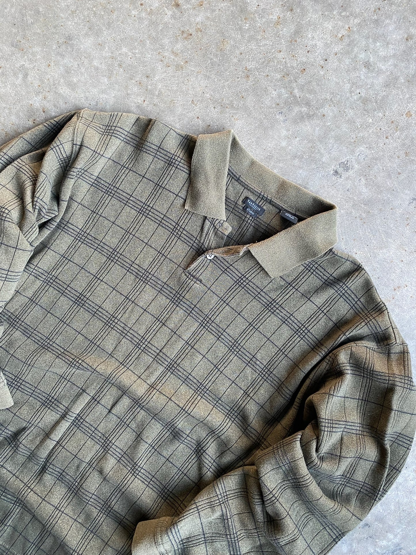 Vintage Van Heusen Long Sleeve Polo - XXL