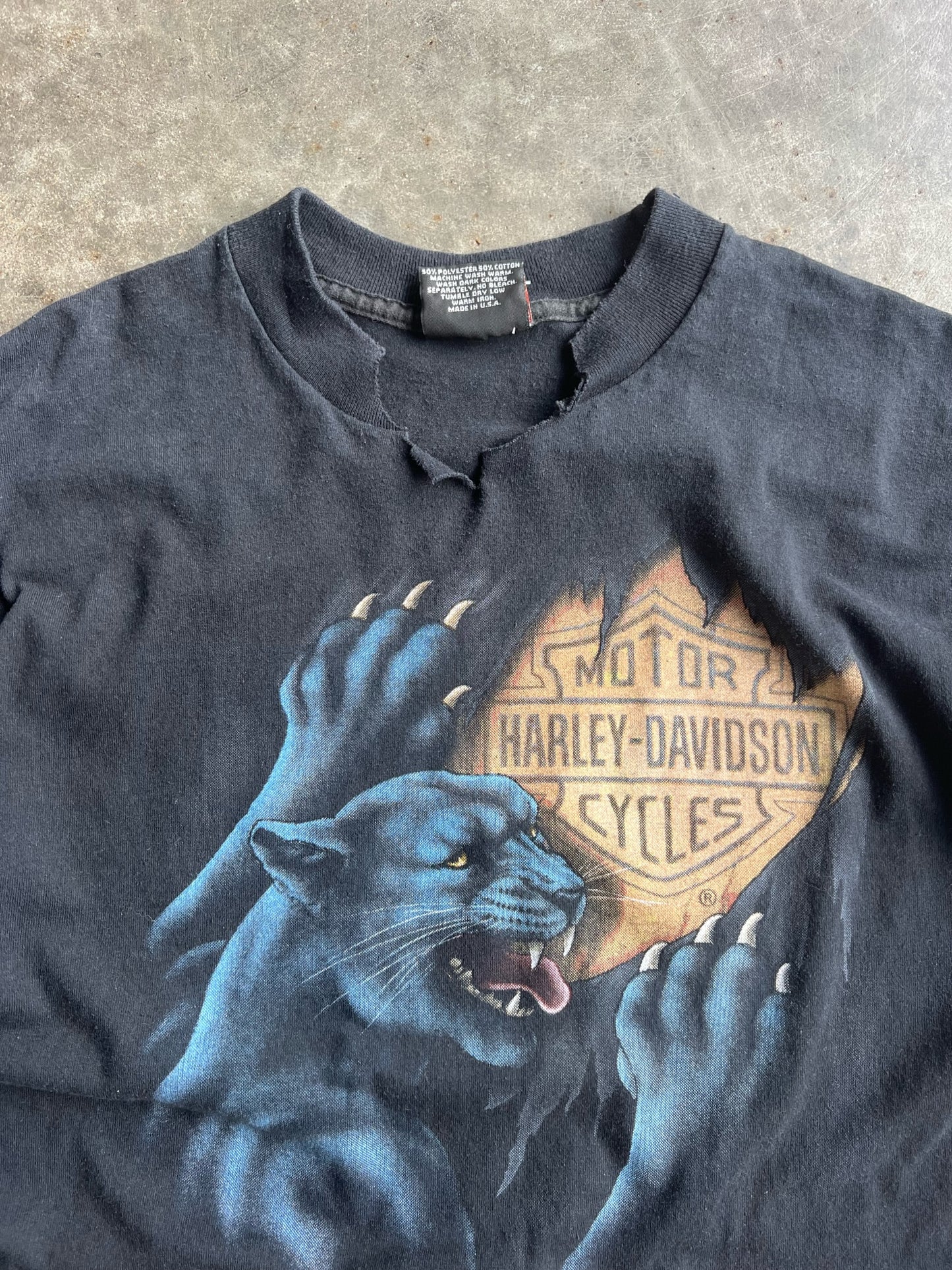 Vintage Harley Davidson Panther Shirt - L