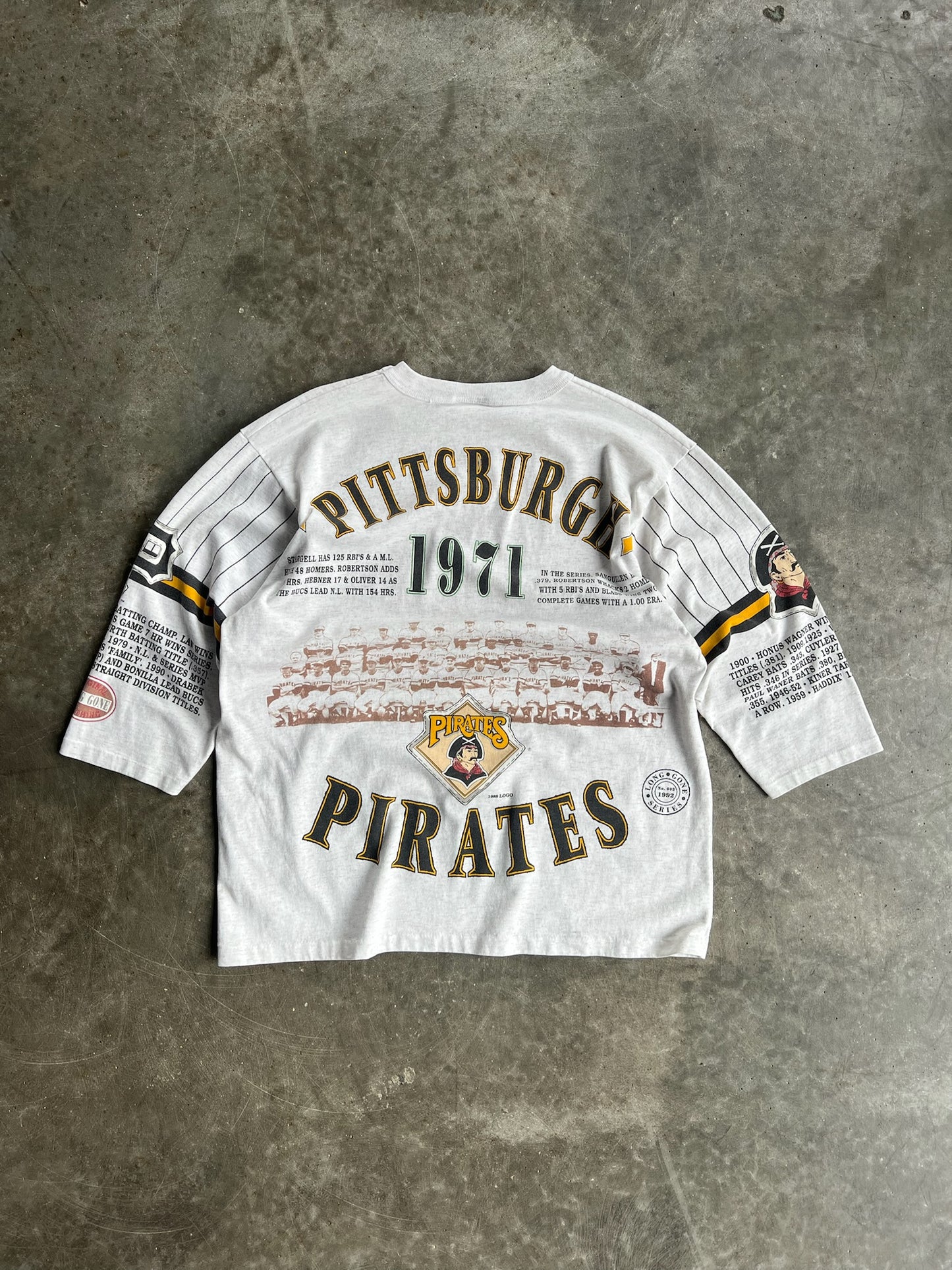 Vintage Pittsburg Pirates Single Stitch Long Gone Shirt - L