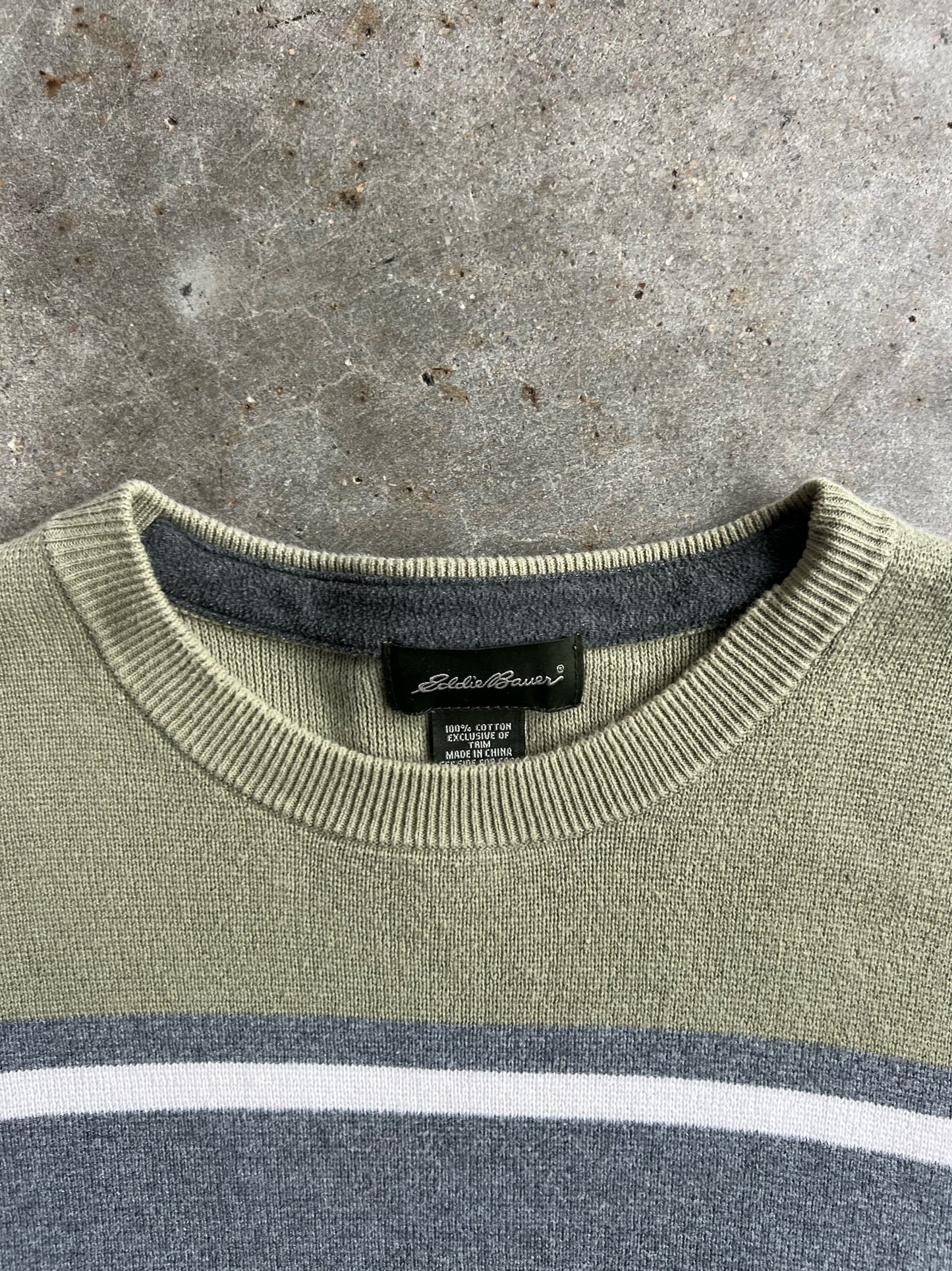 Vintage Green & Gray Eddie Bauer Sweater - XL