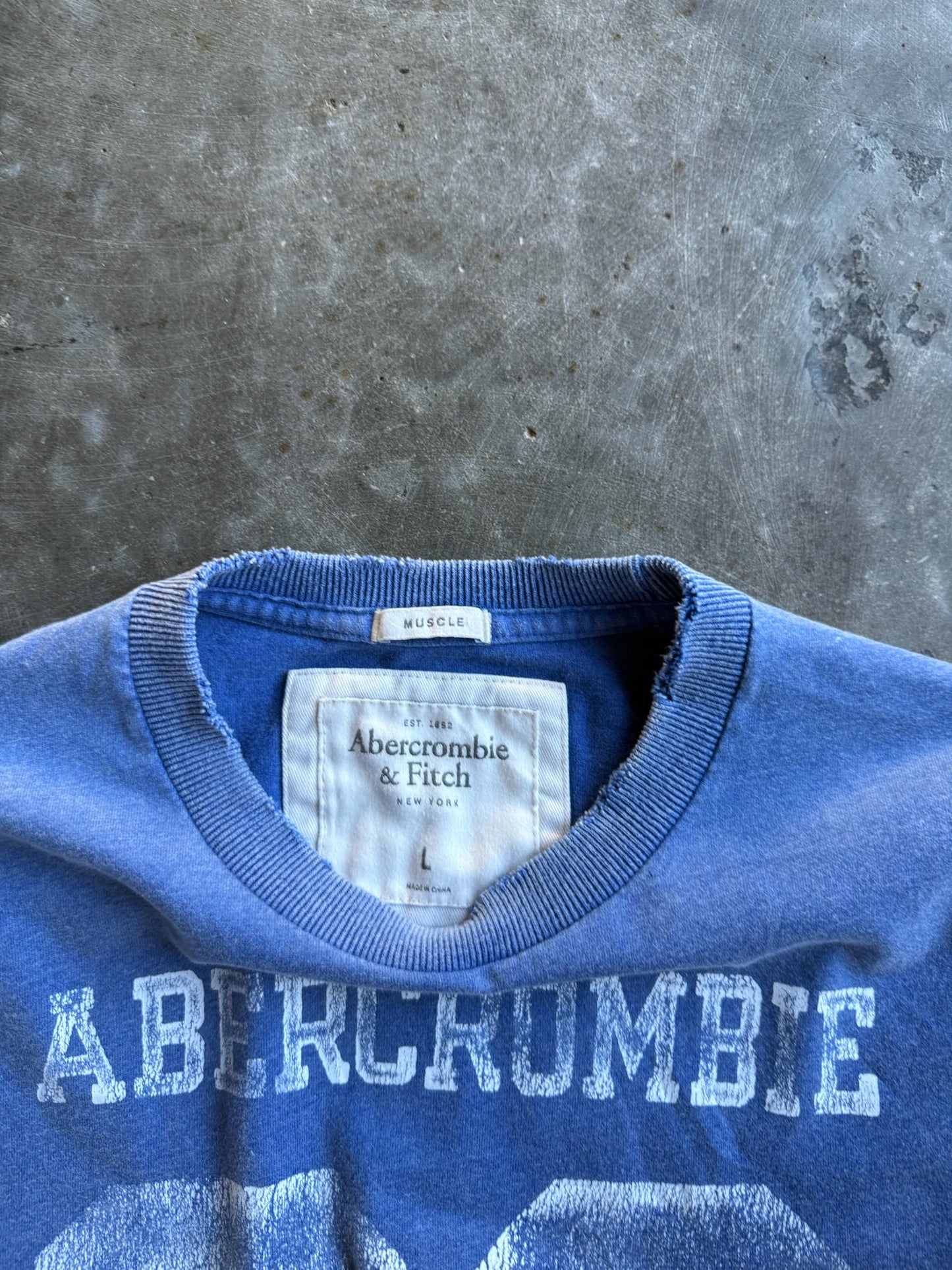 Vintage Faded Blue Abercrombie Shirt - L