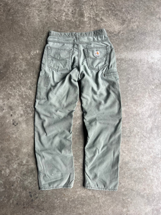 Green Carhartt Carpenter Pants - 30