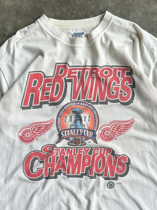 Vintage 2002 Detroit Red Wings Stanley Cup Champions Tee - L