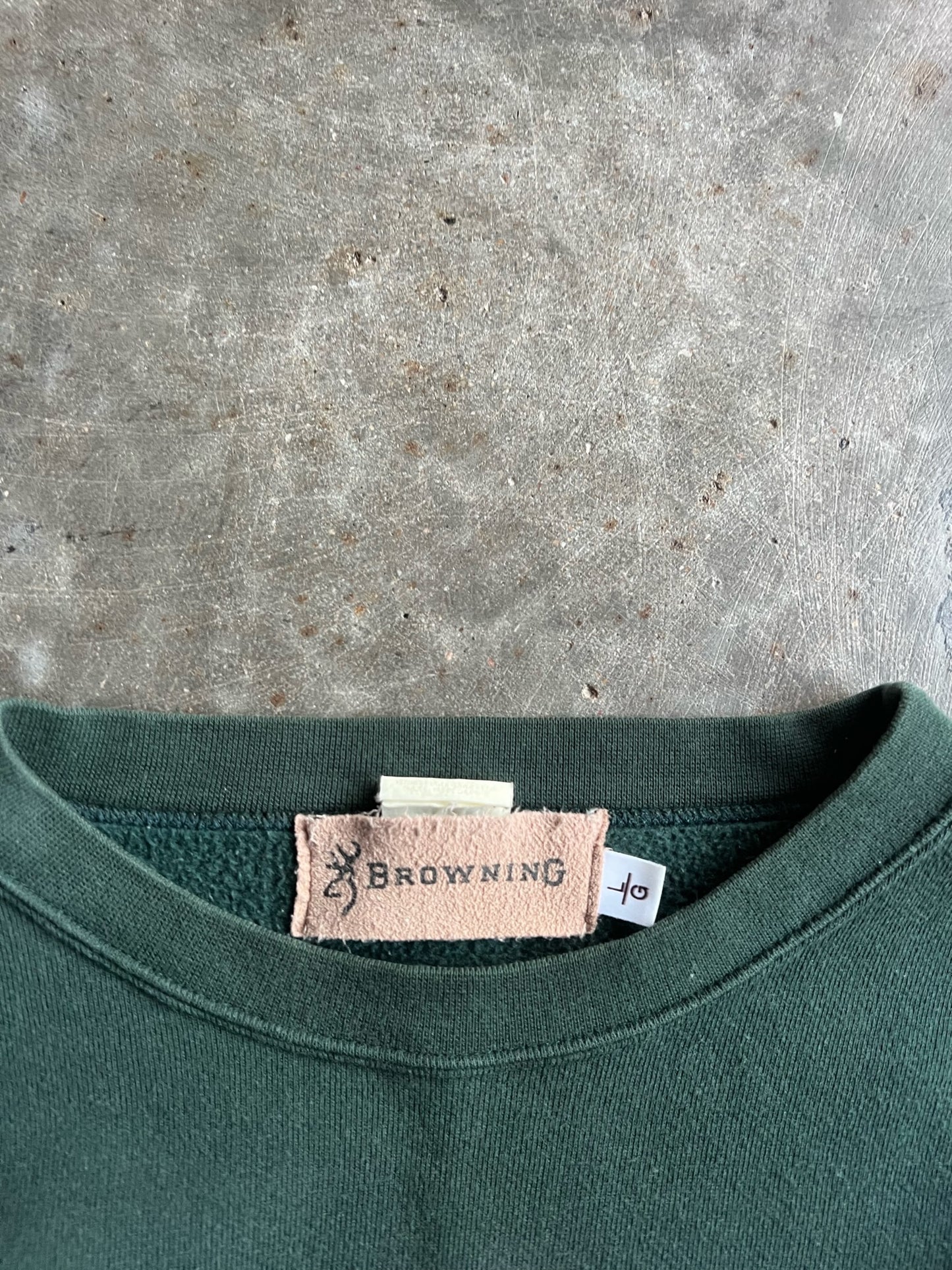 Vintage Deep Green Browning Crew - L