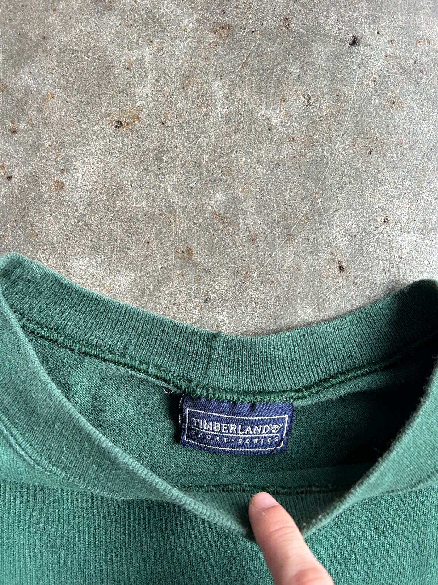 Vintage Cropped Green Timberland Shirt - XL