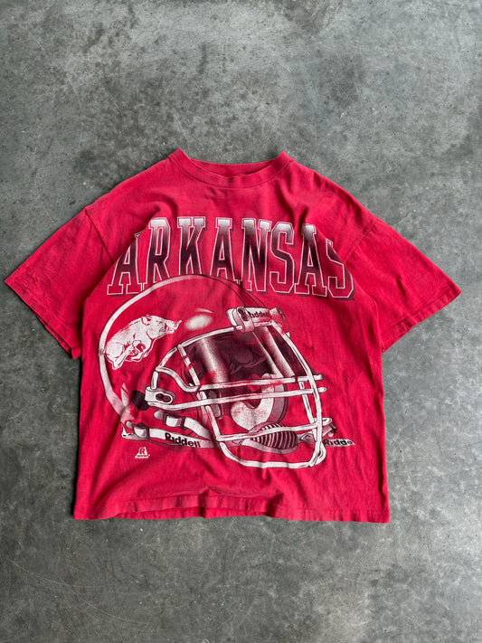 Vintage Single Stitch Arkansas Graphic Distressed Tee - L