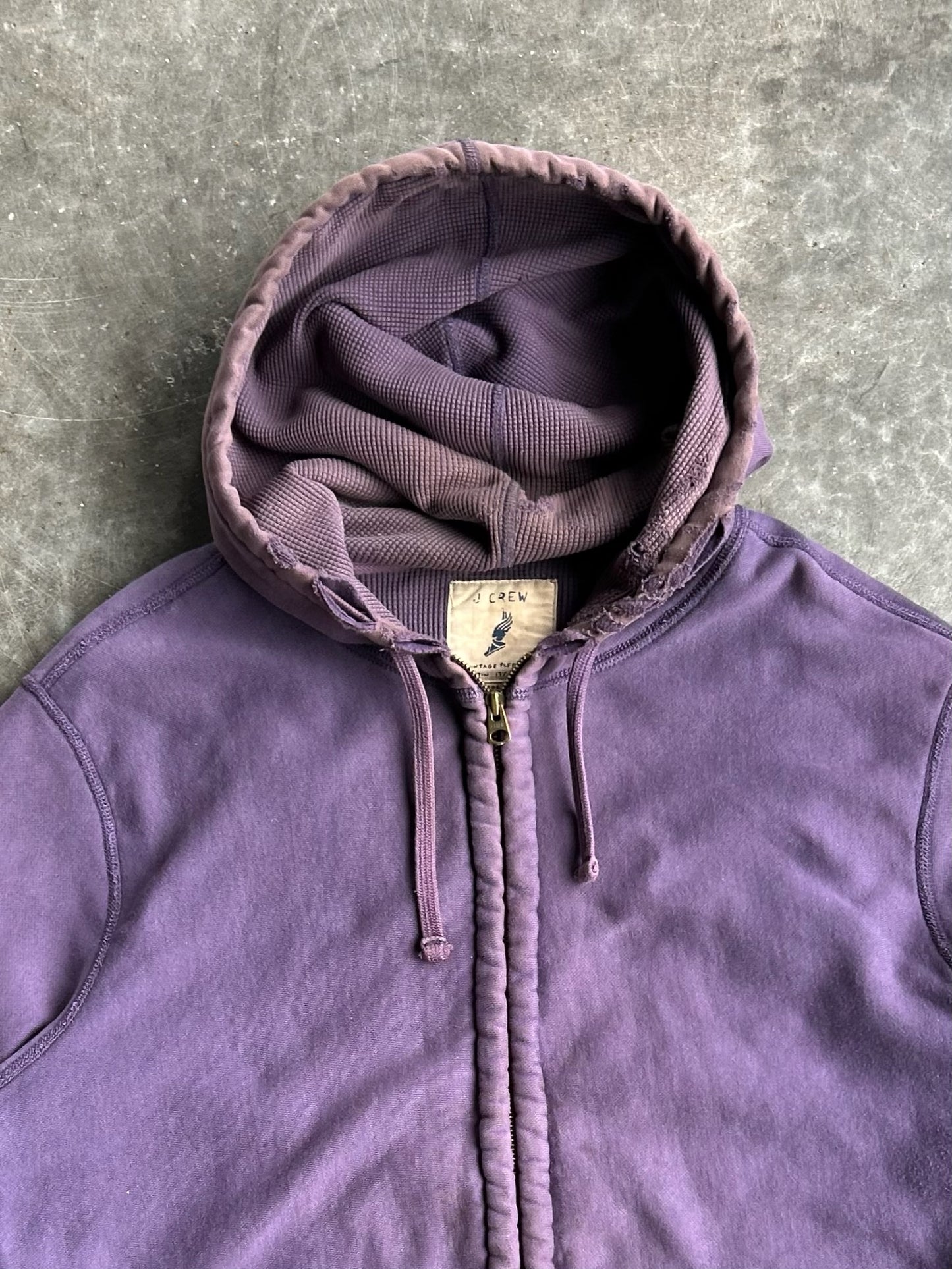 Vintage Purple Faded J Crew Zip Up - XL