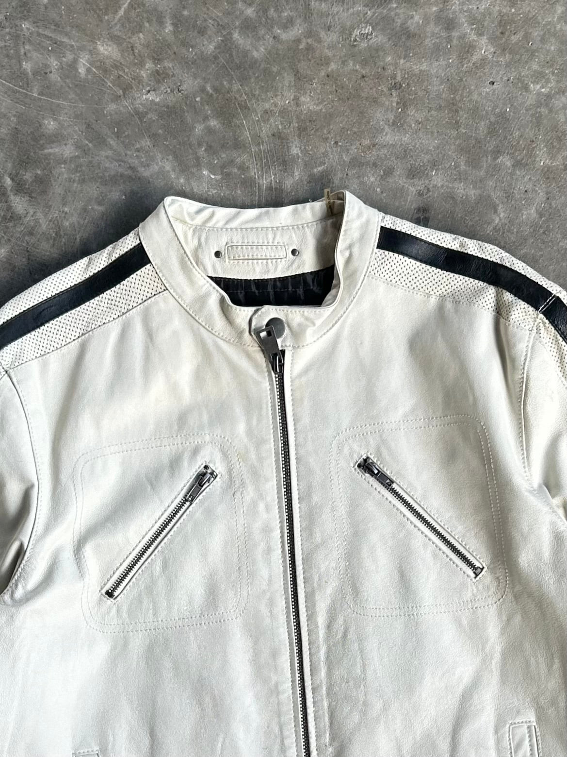 Vintage White Wilson Leather Jacket - L