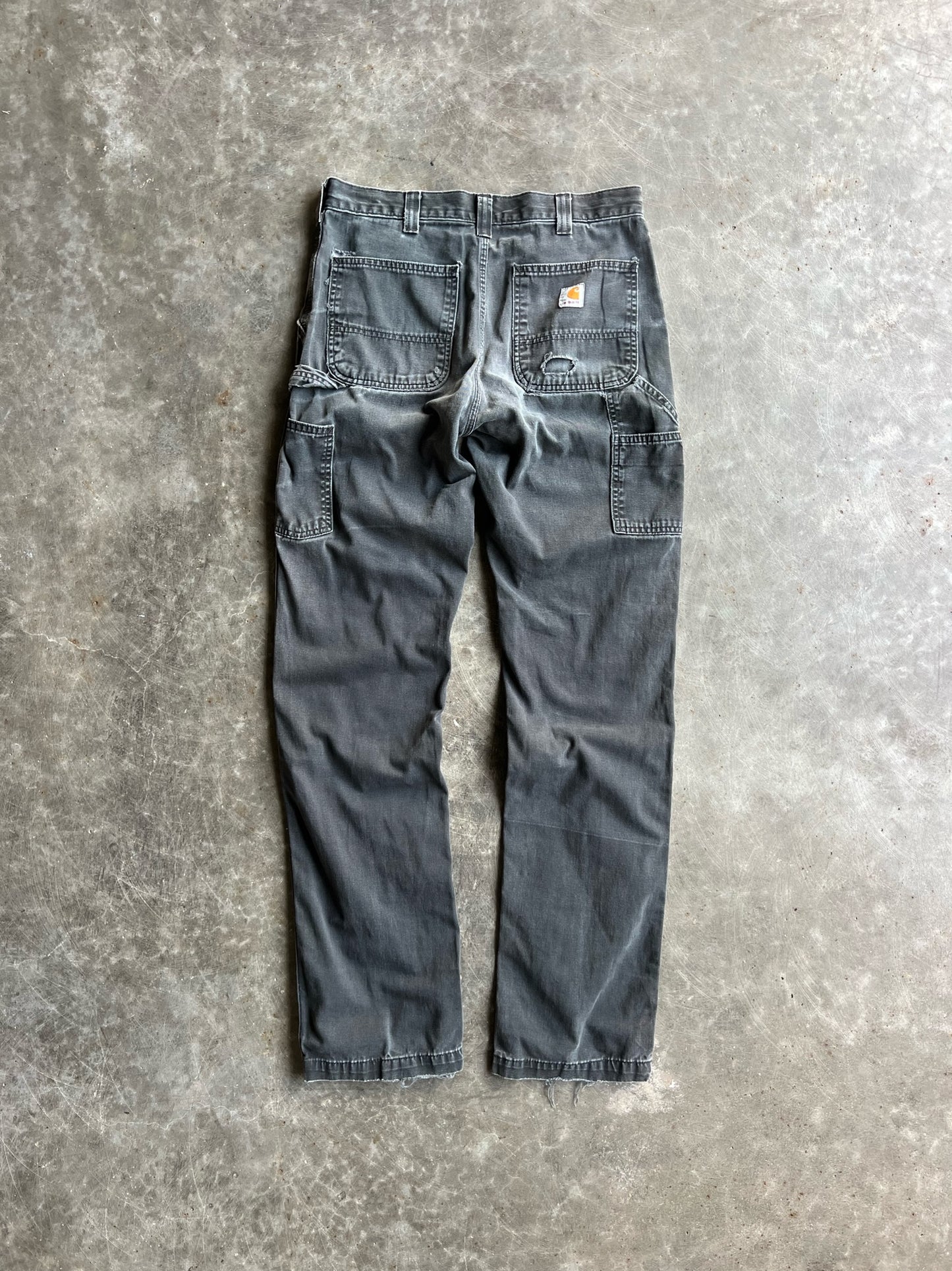 Faded Black Carhartt Carpenter Pants - 32