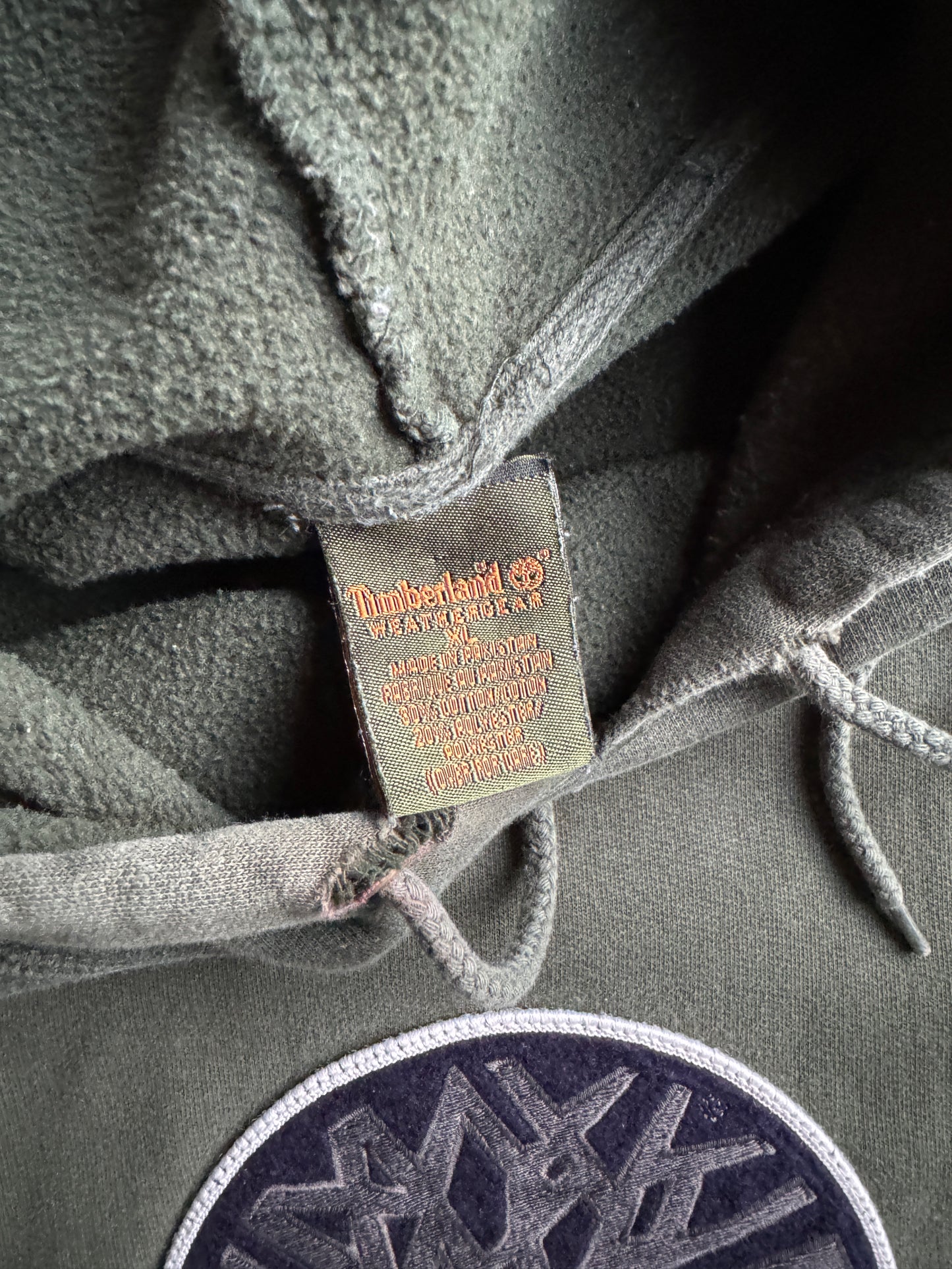 Vintage Green Timberland Hoodie - XL