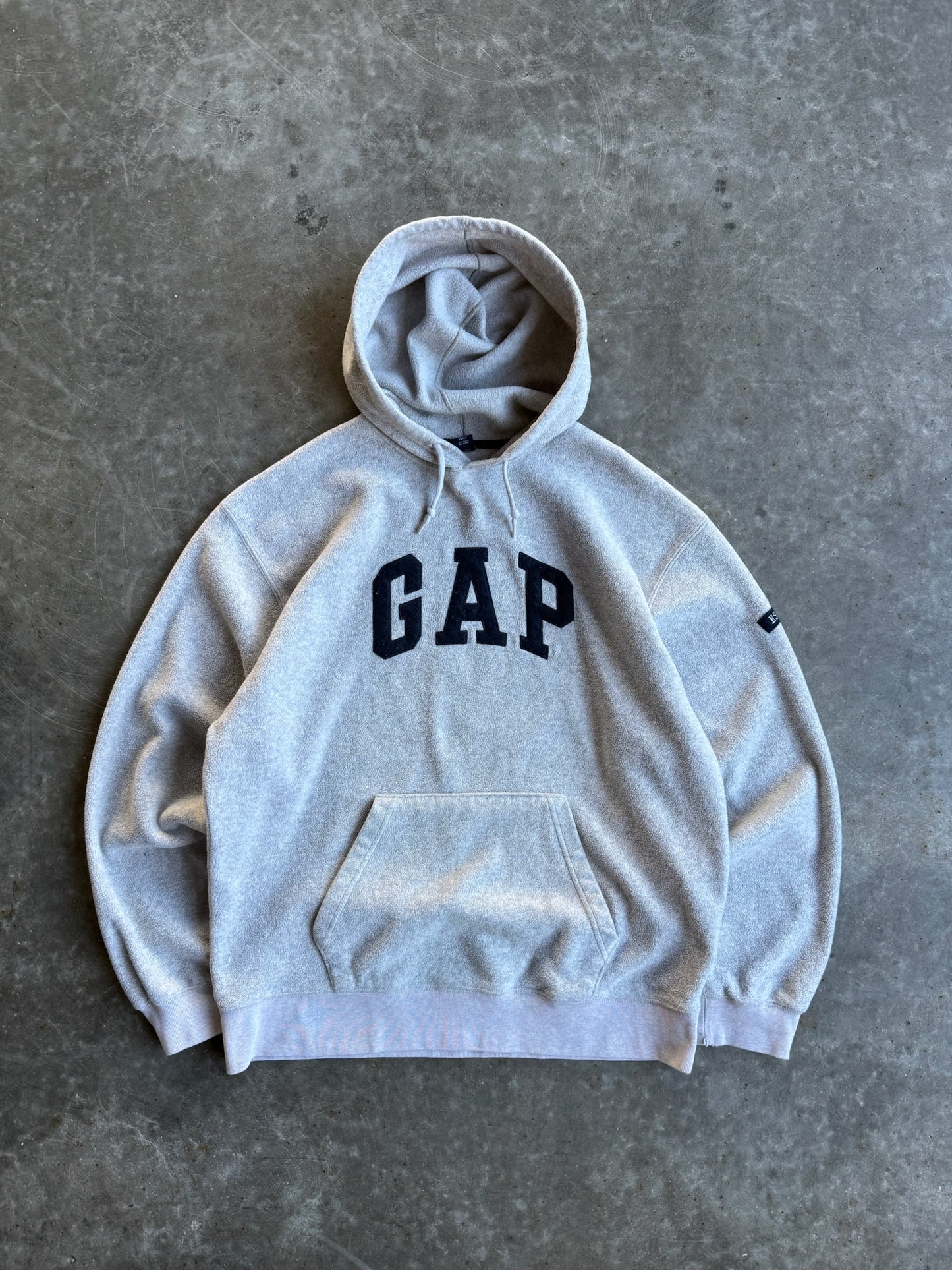 Vintage Gap Grey Fleece Hoodie - L