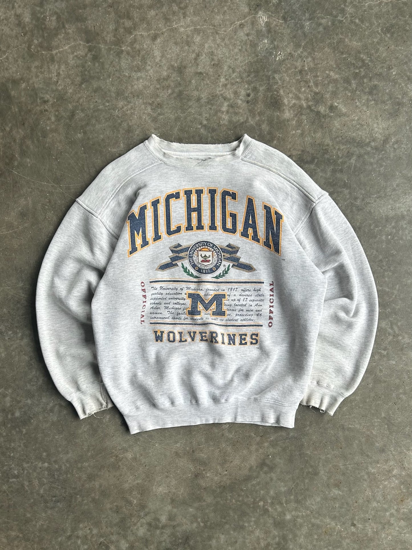 Vintage Michigan Wolverines Crew - M