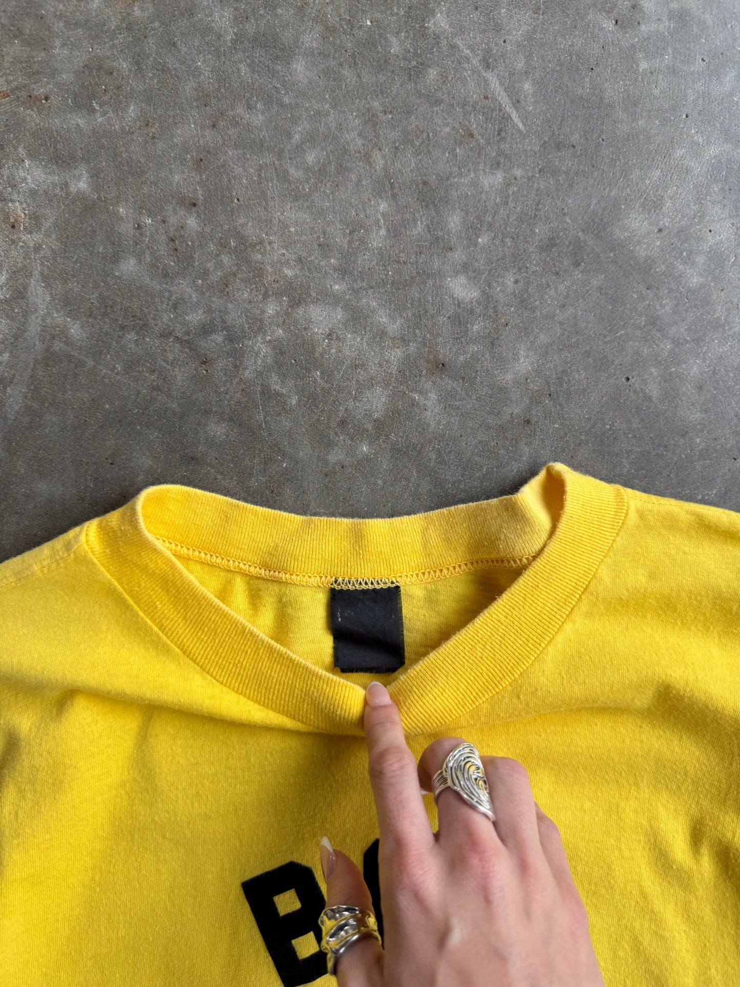 True Vintage Single Stitch Yellow BCL Distressed Tee - XXL