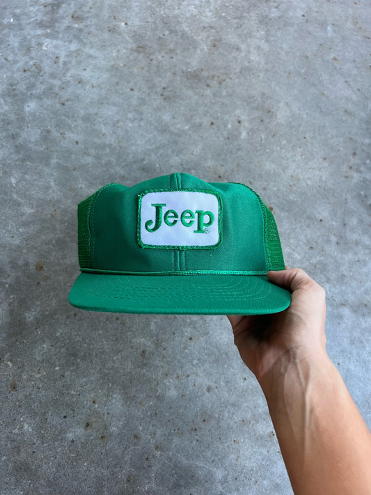 Vintage Green Jeep Trucker Hat