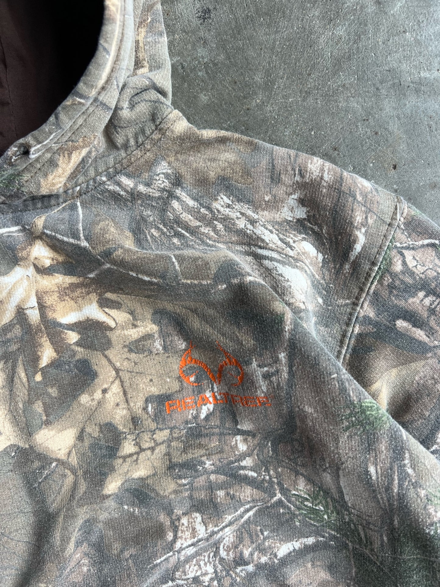 Vintage Real Tree Camo Hoodie - M