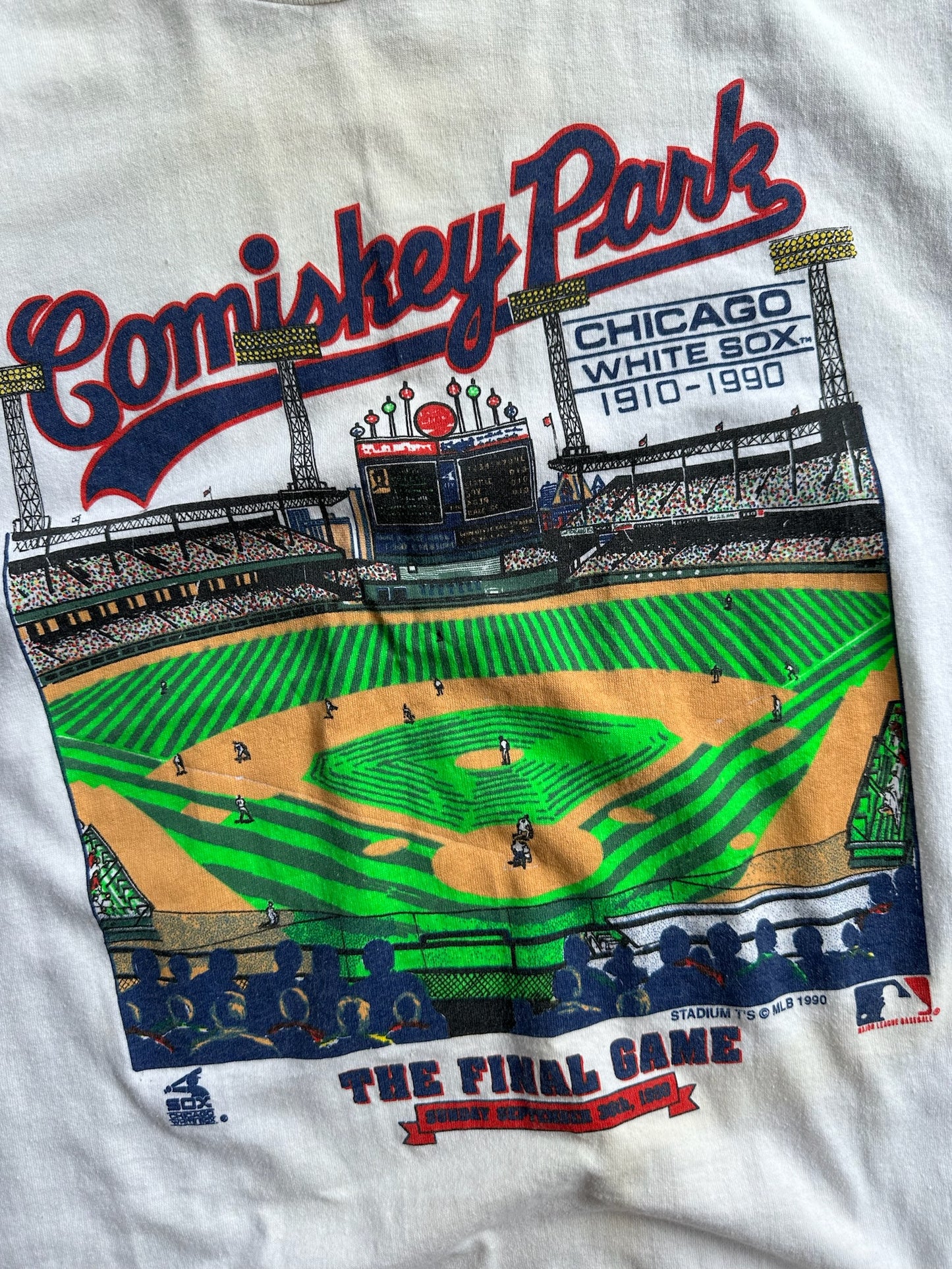 Vintage 1990 Comisky Park White Sox Shirt - L