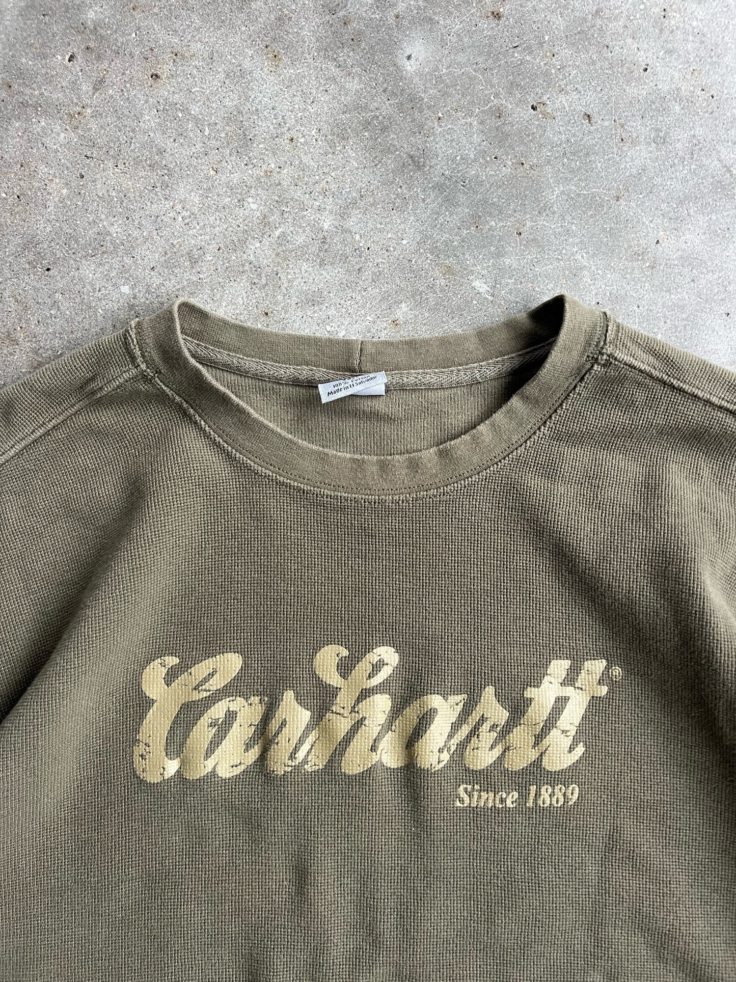 Vintage Army Green Carhartt Thermal - XL