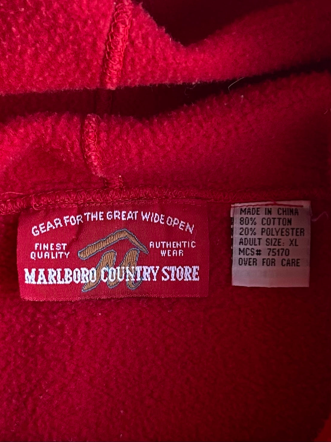 Vintage Red Marlboro Hoodie - XL