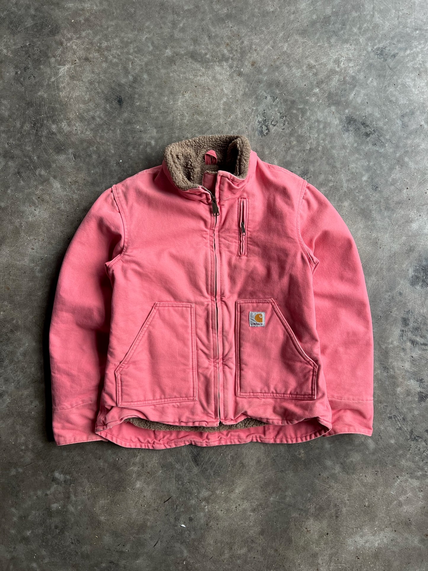 Vintage Baby Pink Fleece Lined Jacket - XS