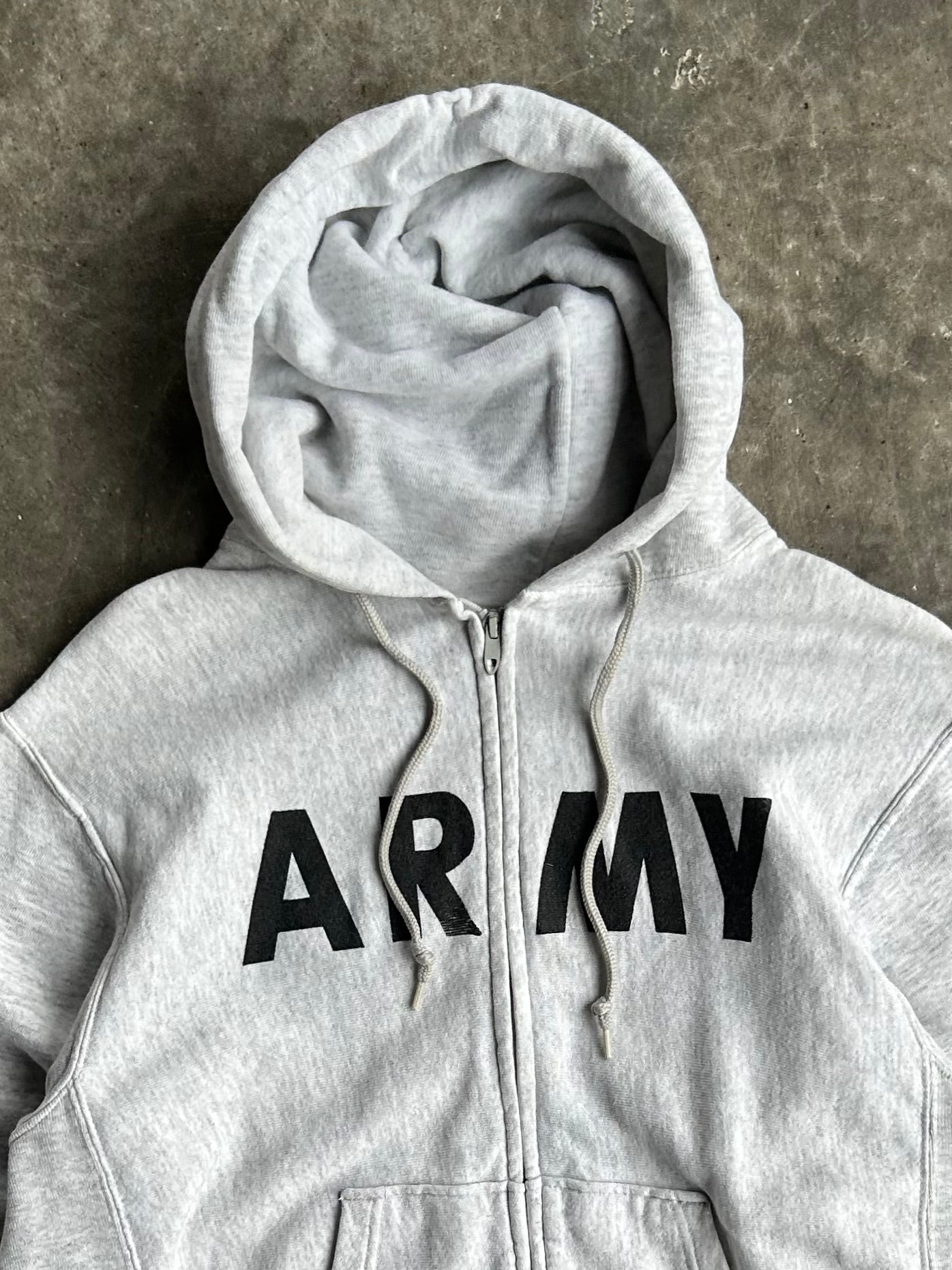 Vintage Grey Army Zip Up - M