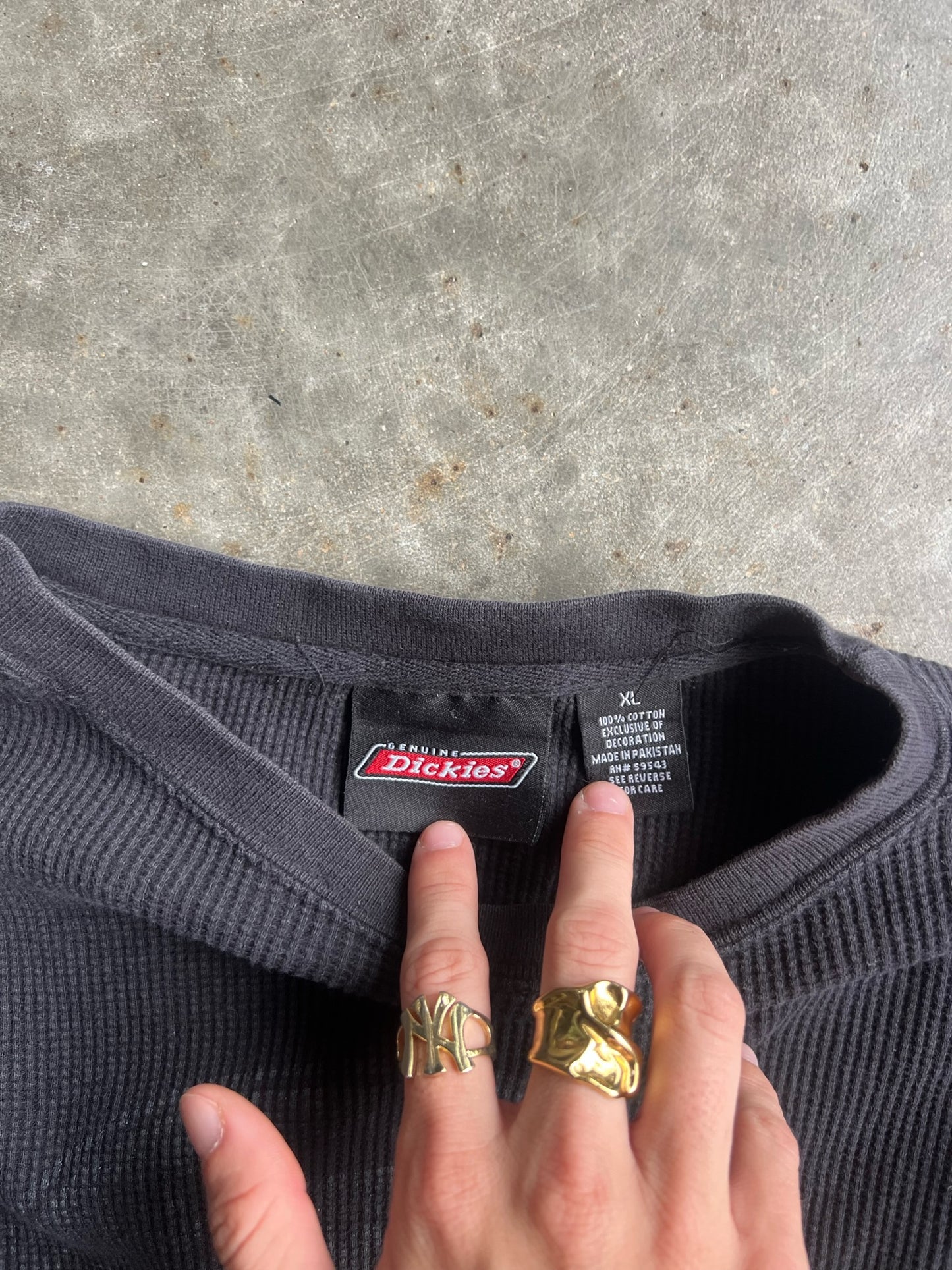 Vintage Faded Black Dickies Thermal - XL