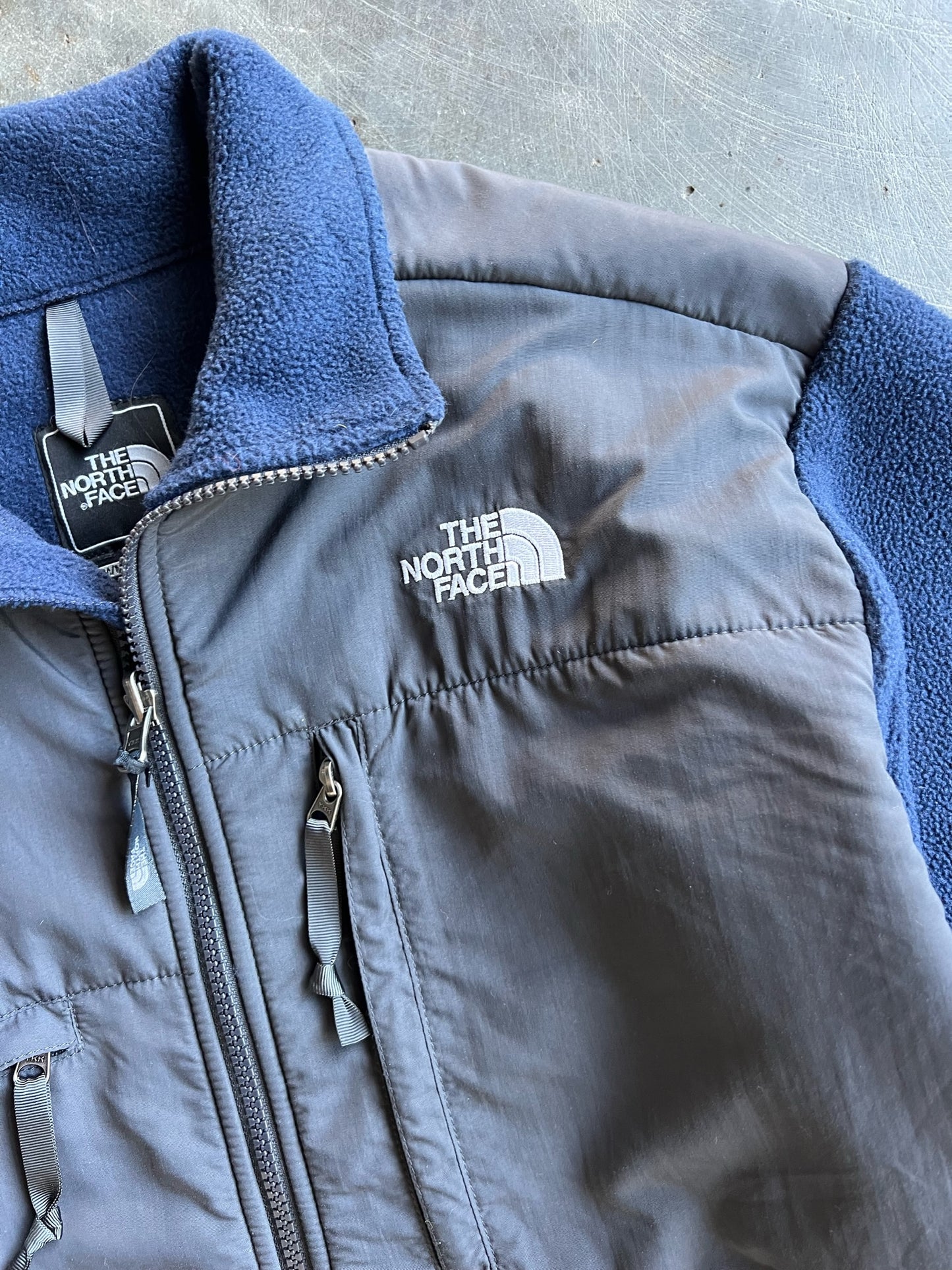 Vintage Navy Fleece North Face Zip Up - M