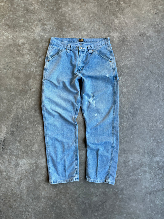 Vintage Lee Medium Wash Distressed Pants - 34