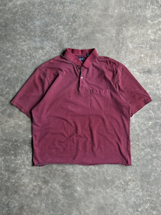 Vintage Maroon Arrow Distressed Polo - XL