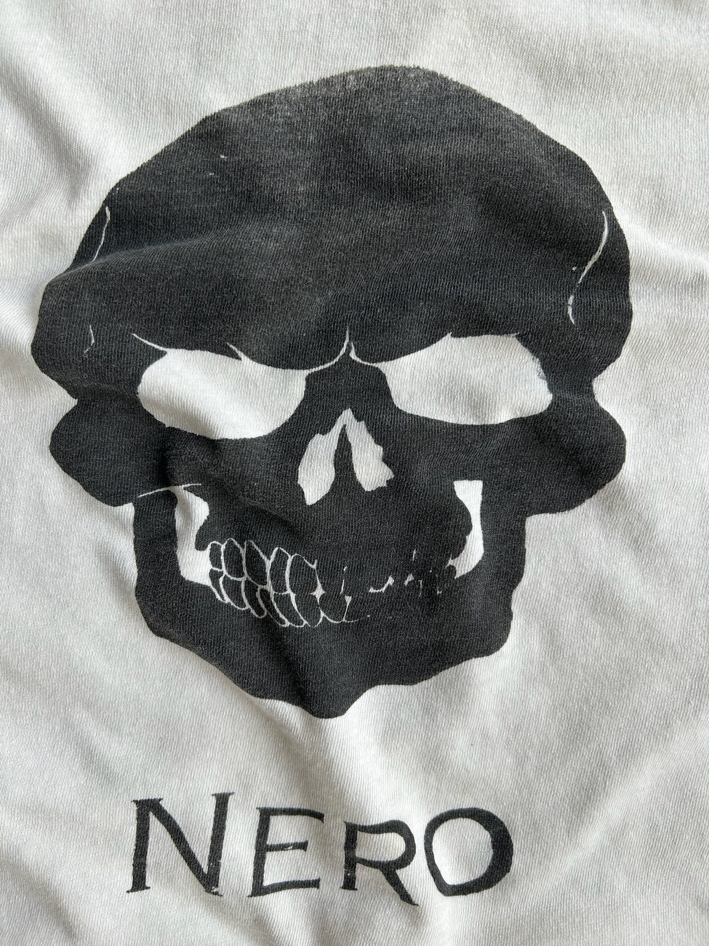 Vintage White Nero Skull Shirt - M