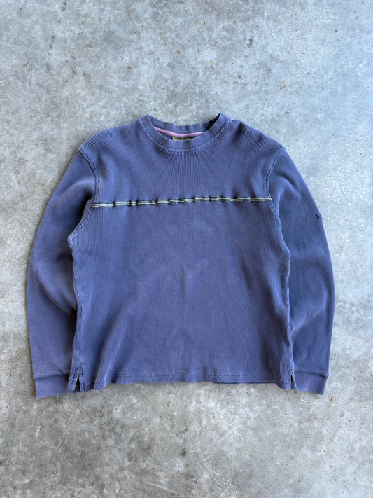 Vintage Timberland Navy Single Stripe Thermal - XL