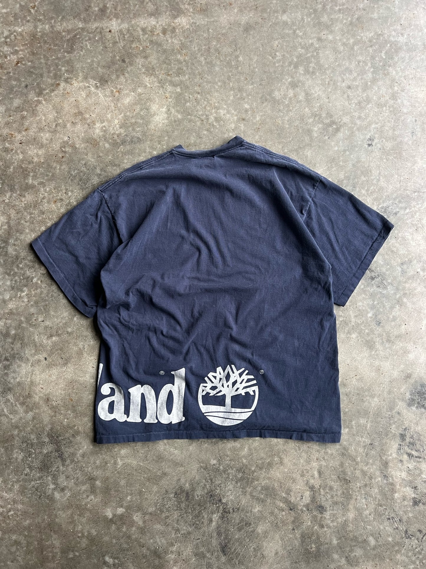 Vintage Navy Timberland Graphic Shirt - XL