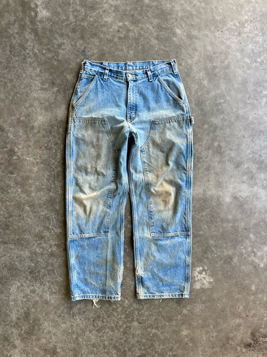 Vintage Faded Carhartt Double Knee Pants - 32