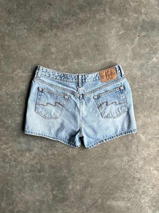 Vintage Light Wash Bongo Micro Denim Shorts - 28