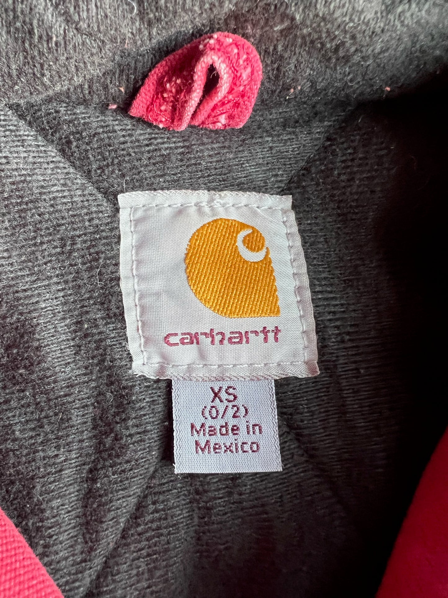 Hot Pink Hooded Carhartt Jacket - XS