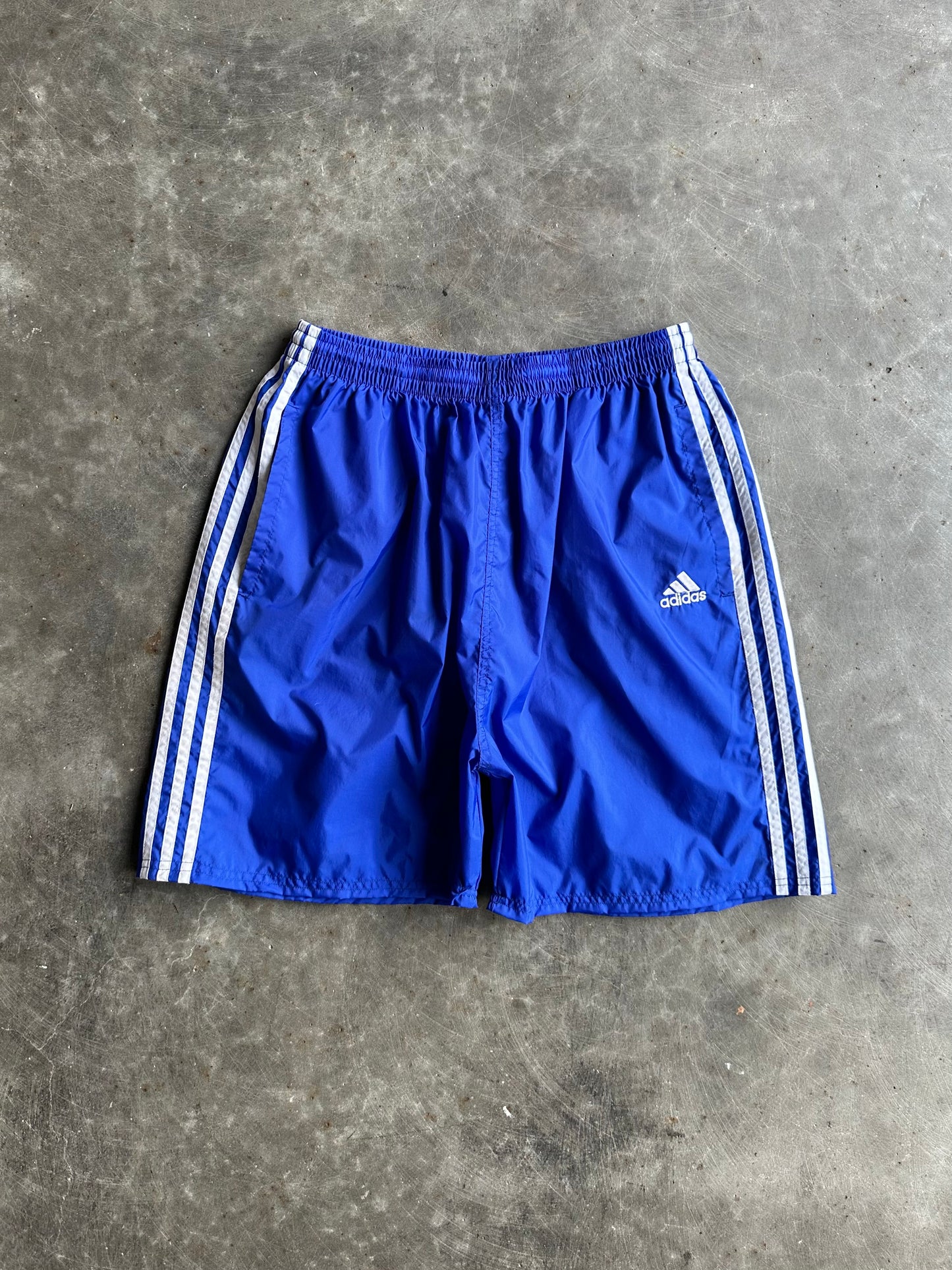 Reworked Blue Adidas Shorts - XL