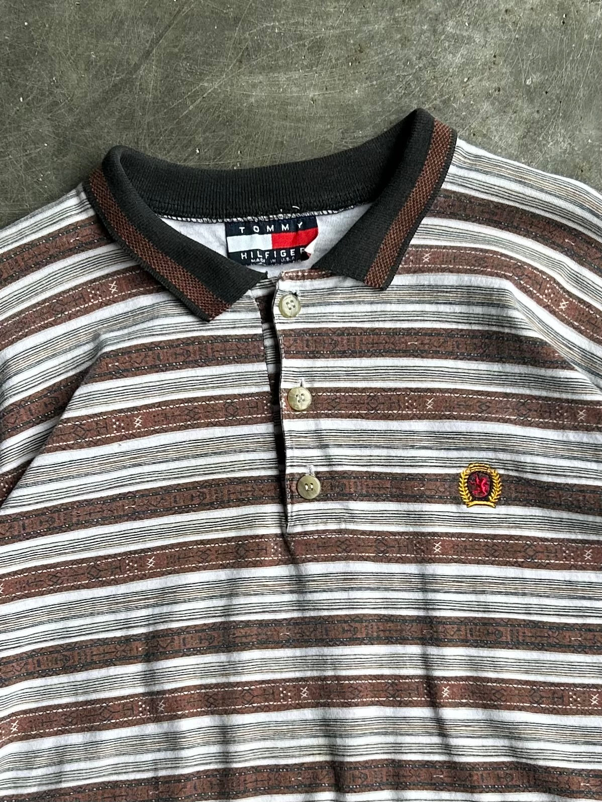 Vintage Tommy Hilfiger Cropped Polo Long Sleeve - XL