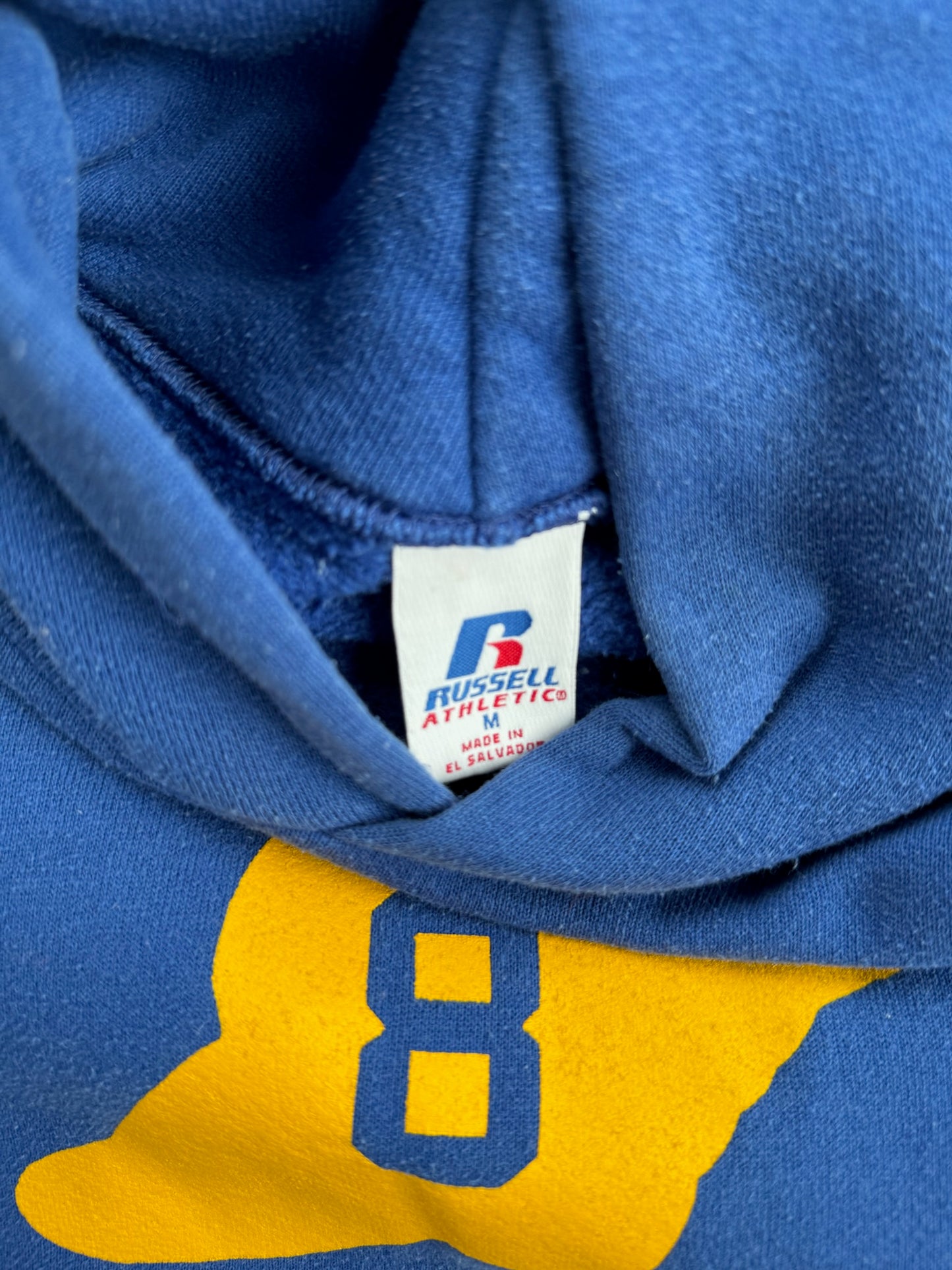 Vintage Blue/Yellow Hamshire-Fannett Track Hoodie - M