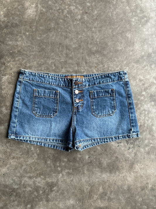 Vintage Dark Wash L.e.i. Denim Micro Shorts - 32