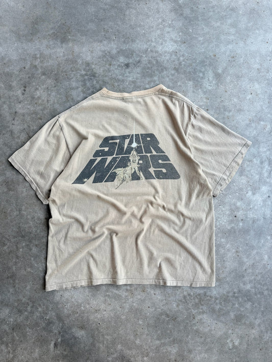 Vintage Faded Green Star Wars Distressed Tee - XXL