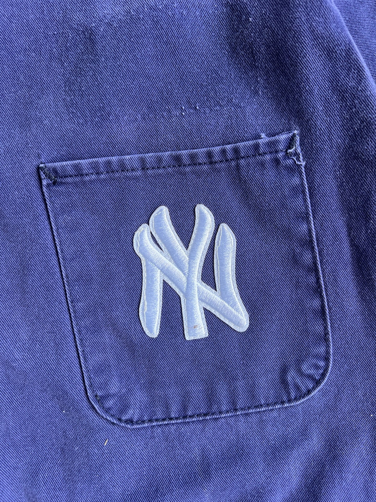 Vintage Cropped Yankees Button Up - M