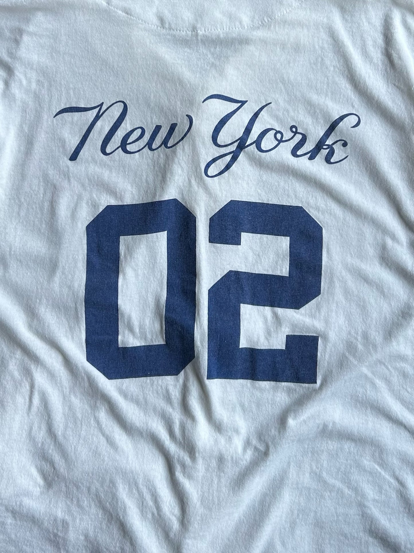 Vintage White Button Down New York Yankees Jersey - L