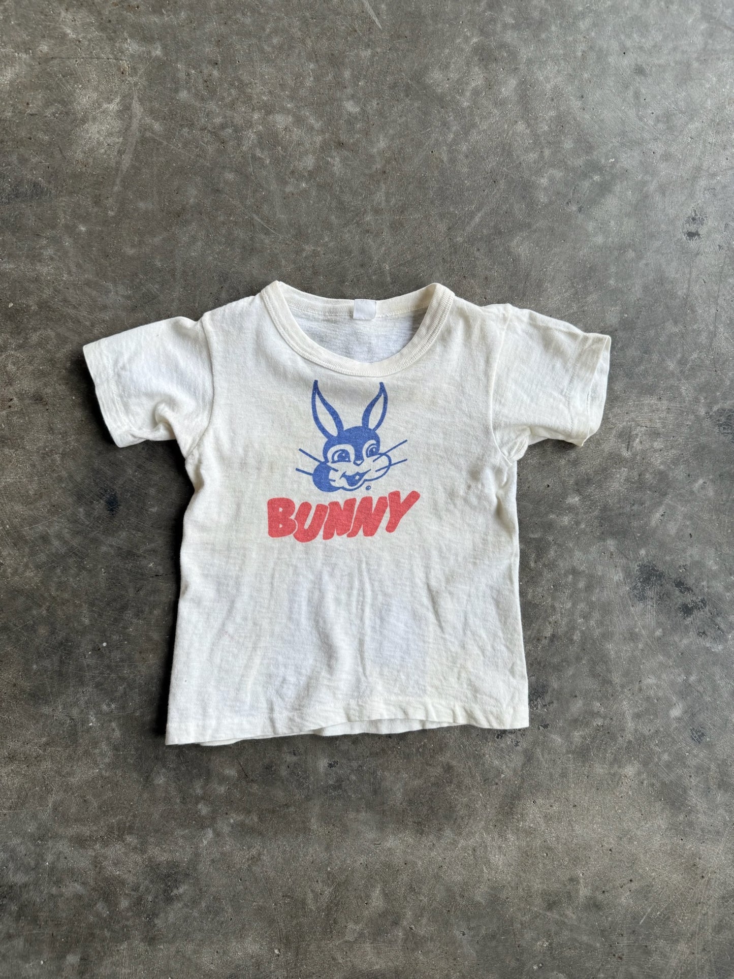 True Vintage Single Stitch Bunny Distressed Baby Tee - XS